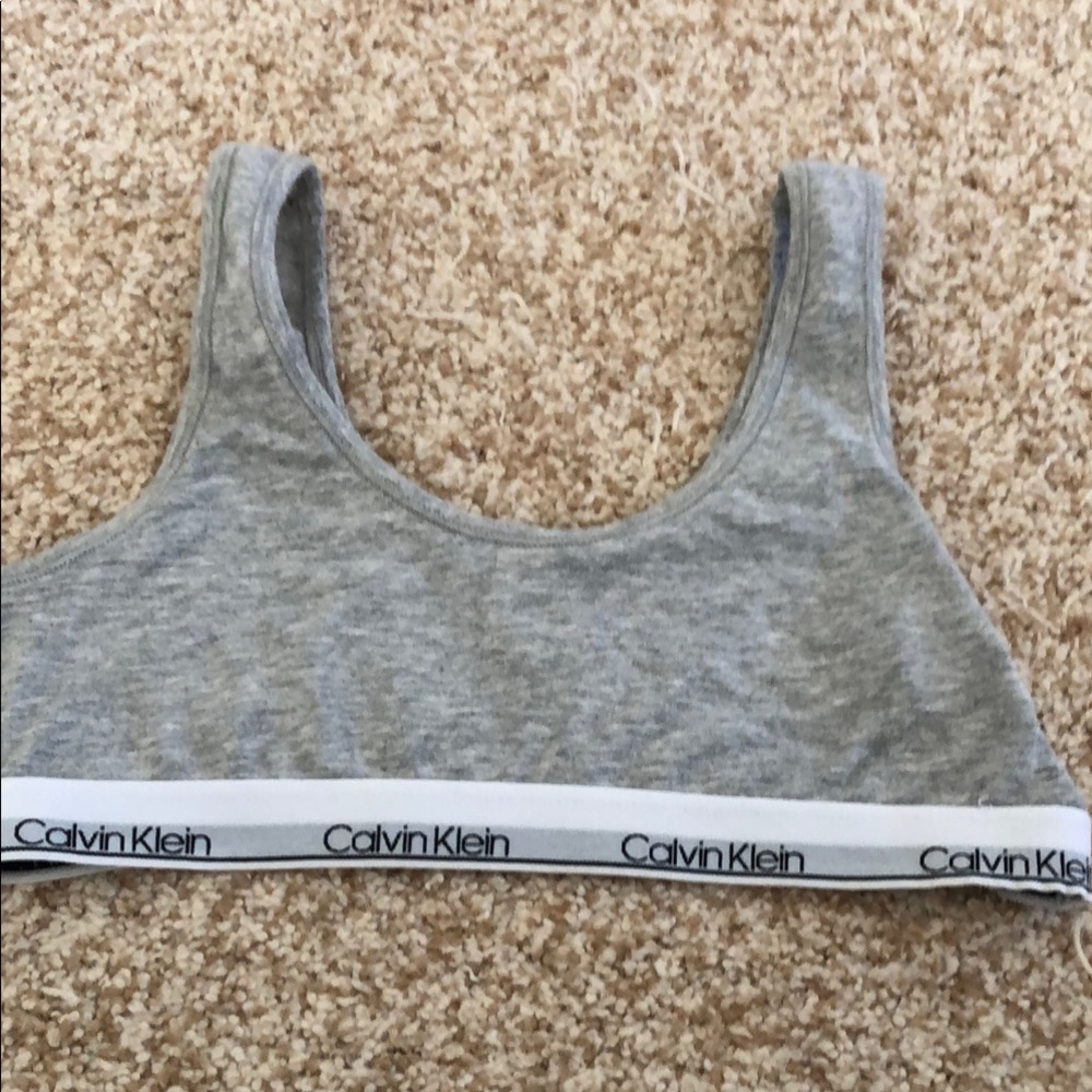 Girls Calvin Klein Gray Bralette